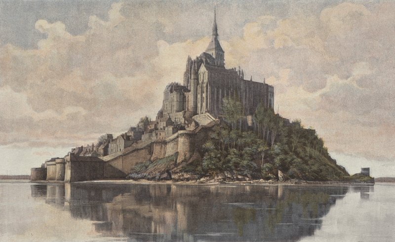 Mont Saint-Michel, Pohled z J E od French Photographer