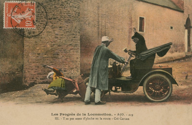 Dopravní nehoda. Pohlednice odeslána v roce 1913. od French Photographer