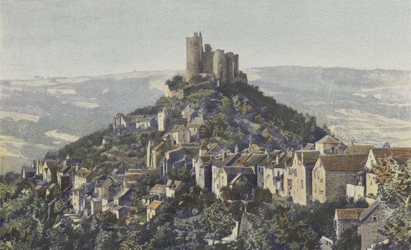 Najac, Celkový pohled na město a hrad od French Photographer