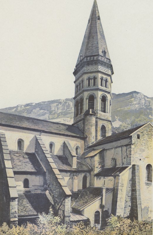Nantua, kostel, zvonice a N transept od French Photographer