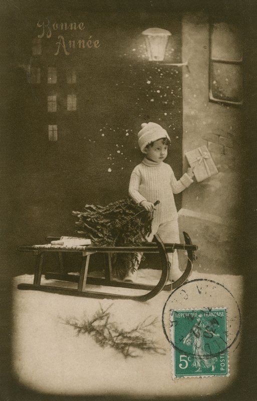 Novoroční přání odeslané v roce 1913 od French Photographer