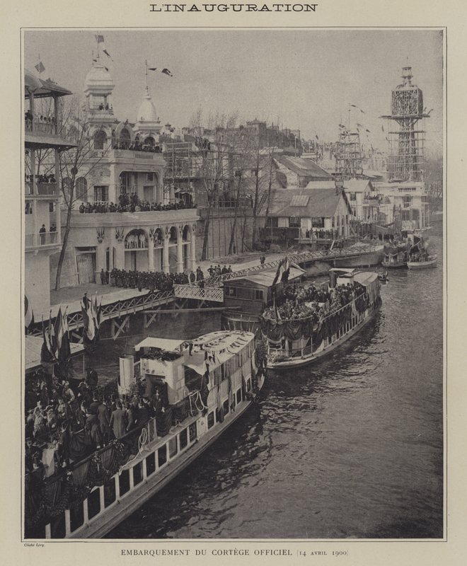 Zahájení výstavy Universelle 1900, Paříž (č/b foto) od French Photographer