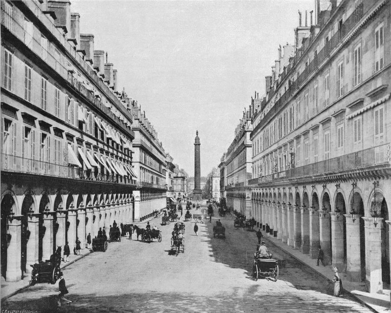 Paříž - Rue Castiglione - Place Vendome (černobílá fotografie) od French Photographer