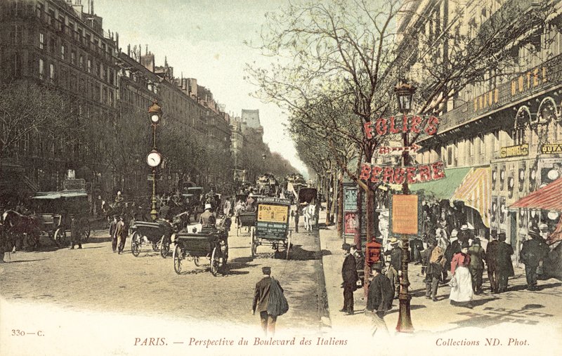 Paříž, Boulevard des Italiens (barevné foto) od French Photographer