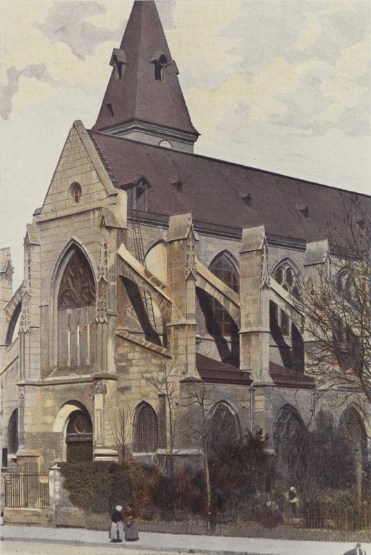 Paříž, kostel Saint-Medard, veranda O a boční pohled od French Photographer
