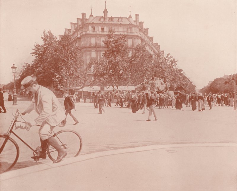 Paříž: Pohřeb Alboniho, Velké Prima Donny (č/b foto) od French Photographer