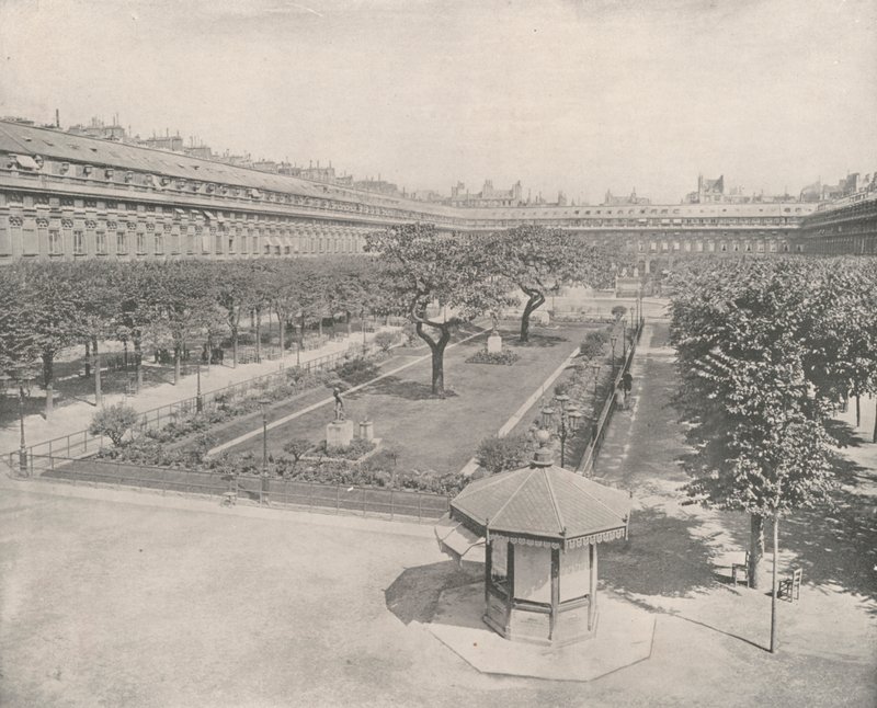 Paříž: Zahrada královského paláce (černobílá fotografie) od French Photographer