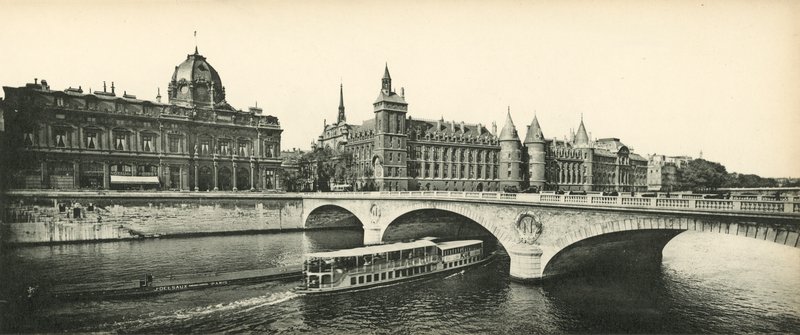 Paříž, The Conciergerie a obchodní soud, The Conciergerie a Court of Trade od French Photographer
