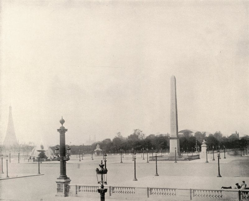 Paříž: Place de la Concorde (černobílá fotografie) od French Photographer
