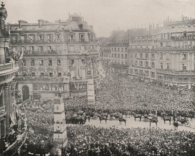 Paříž: Přijetí Rusů ve vojenském klubu (č/b foto) od French Photographer