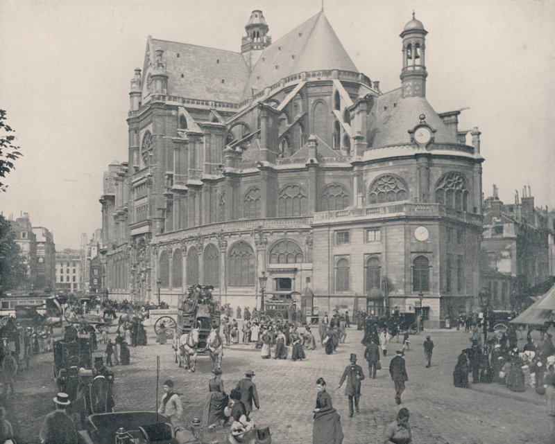 Paříž: Kostel svatého Eustache (černobílá fotografie) od French Photographer