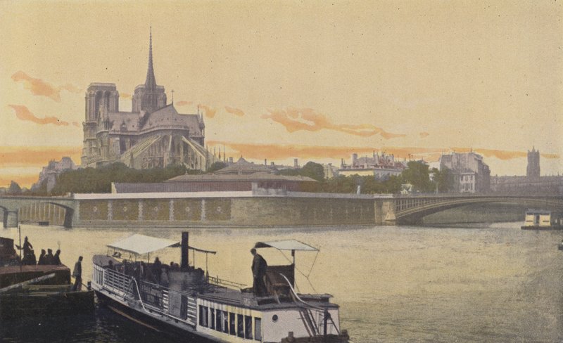 Paříž, pohled na bod E na Ile de la Cite od French Photographer