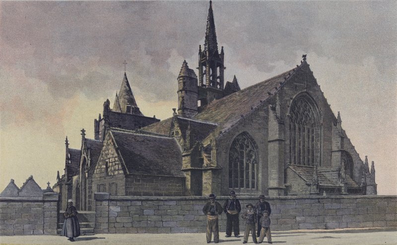 Penmarch, Church Together S E od French Photographer
