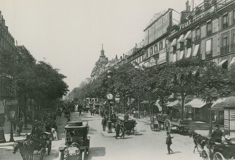 Perspektiva Boulevard des Italiens, Boulevard Italů (fotoryt) od French Photographer