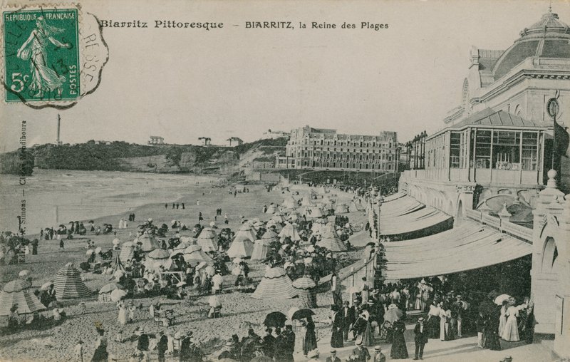 Malebný Biarritz - Biarritz, královna pláží. Pohlednice odeslána v roce 1913. od French Photographer