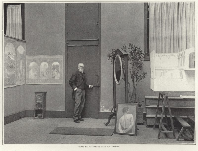 Pierre Puvis de Chavannes ve své dílně od French Photographer