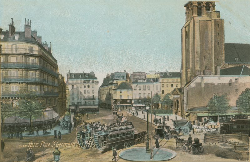 Place St Germain des Pres, Paříž. Pohlednice odeslána v roce 1913. od French Photographer