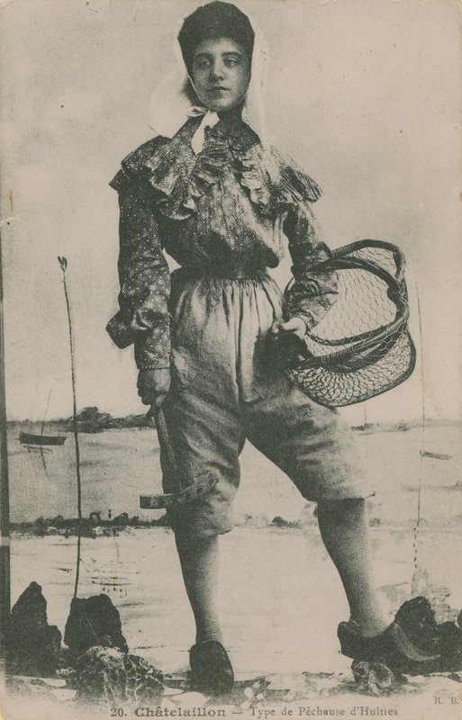 Pohlednice rybáře ústřic, odeslaná v roce 1913 od French Photographer