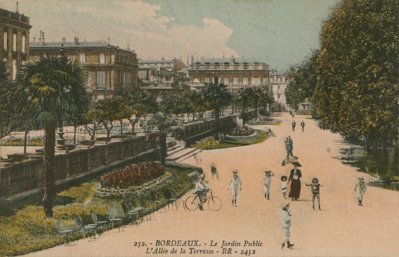 Veřejná zahrada v Bordeaux, Francie. Pohlednice odeslána v roce 1913. od French Photographer
