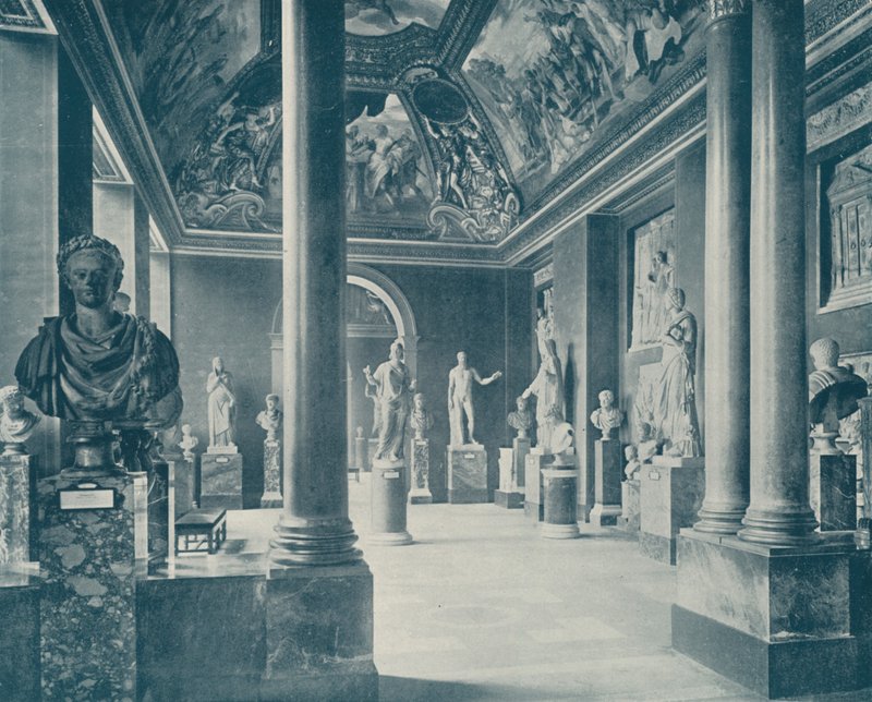 Pokoj ročních období, muzeum Louvre (černobílá fotografie) od French Photographer