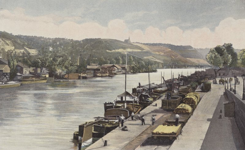 Rouen, pobřeží Blosseville-Bonsecours (před postavením pomníku Jeana dArc) od French Photographer