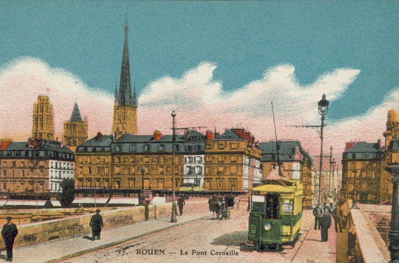 Rouen: Corneillův most (barevné foto) od French Photographer