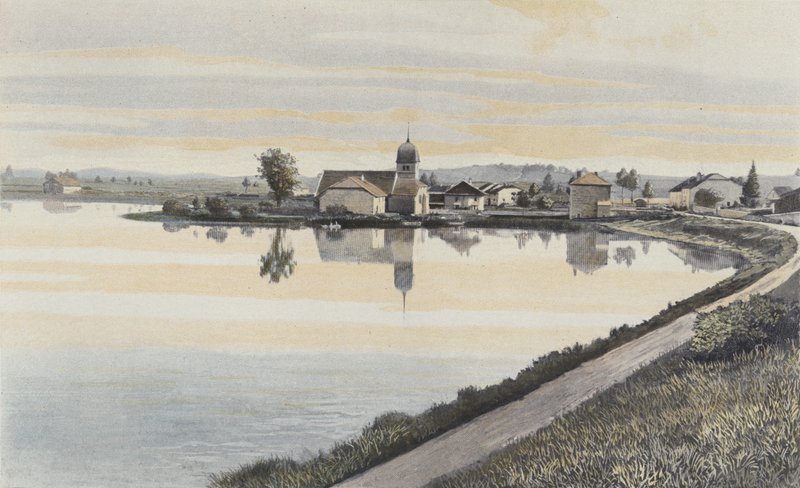 Saint-Laurent-en-Grandvaux, jezero opatství od French Photographer