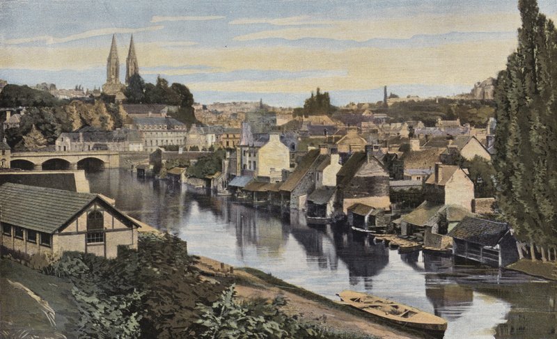 Saint-Lo, Celkový pohled z břehů Vire od French Photographer