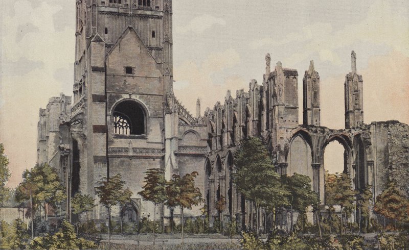 Saint-Omer, ruiny opatství Saint-Bertin od French Photographer