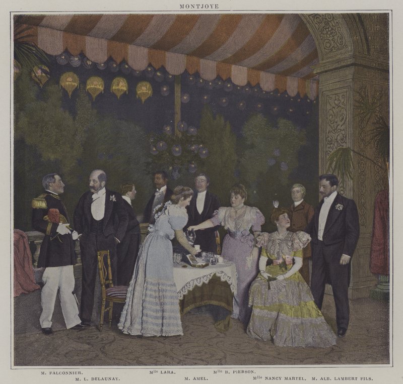 Scéna z produkce Montjoye, od Octave Feuillet (barevné foto) od French Photographer