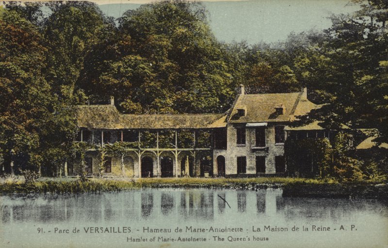 Královnin dům, Hamlet Marie Antoinetty, Versailles (barevné foto) od French Photographer