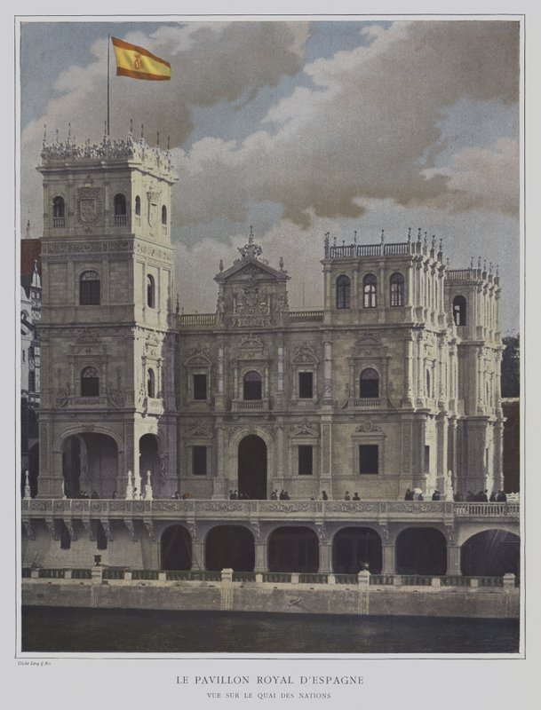 Španělský pavilon na výstavě Universelle 1900, Paříž (barevné foto) od French Photographer