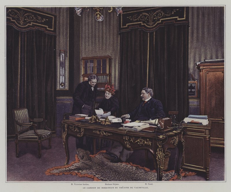 Kancelář ředitele Theater du Vaudeville, Paříž (barevné foto) od French Photographer