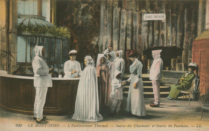 Termální prameny, Le Mont Dore, Francie. Pohlednice odeslána v roce 1913. od French Photographer