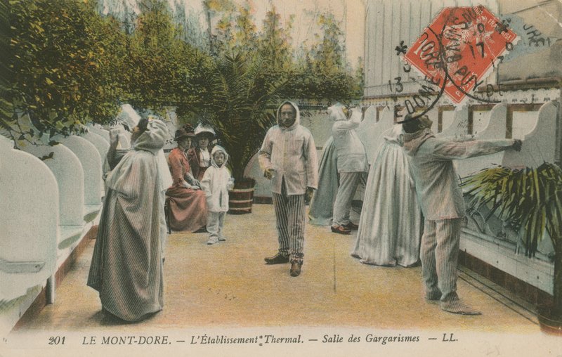 Termální prameny, Le Mont Dore, Francie. Pohlednice odeslána v roce 1913. od French Photographer