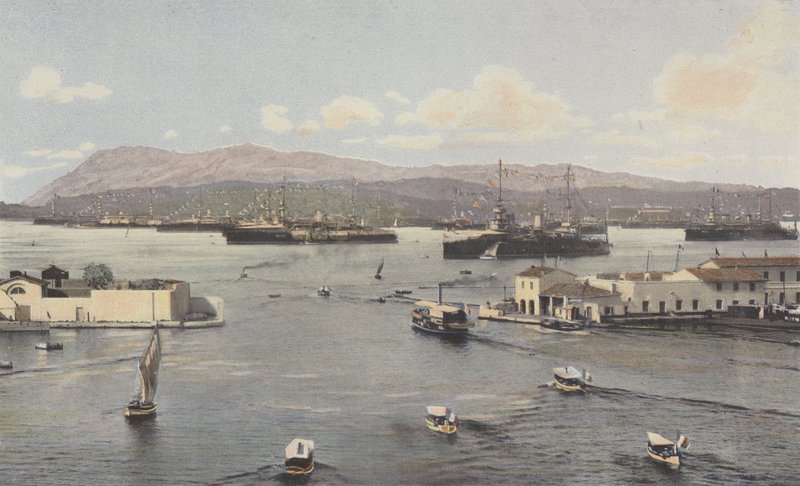 Toulon, Darse Vieille a Petite Rade, Pohled z Quai de Cronstadt od French Photographer