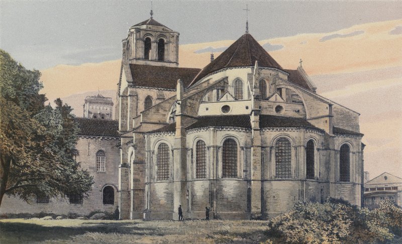 Vezelay, Kostel Madeleine, Apsida, J E strana od French Photographer