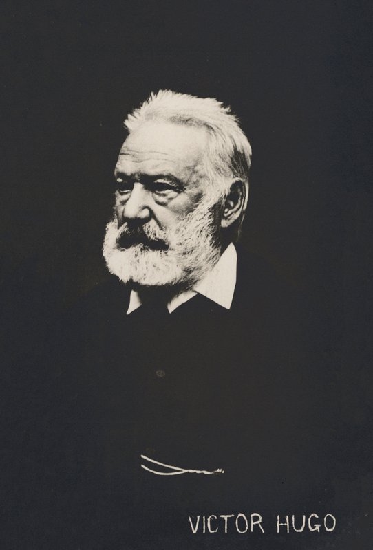 Victor Hugo, portrét (č/b foto) od French Photographer