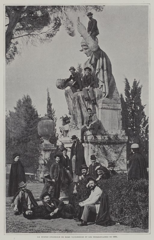 Návštěvníci u sochy Říma Vítězný od French Photographer