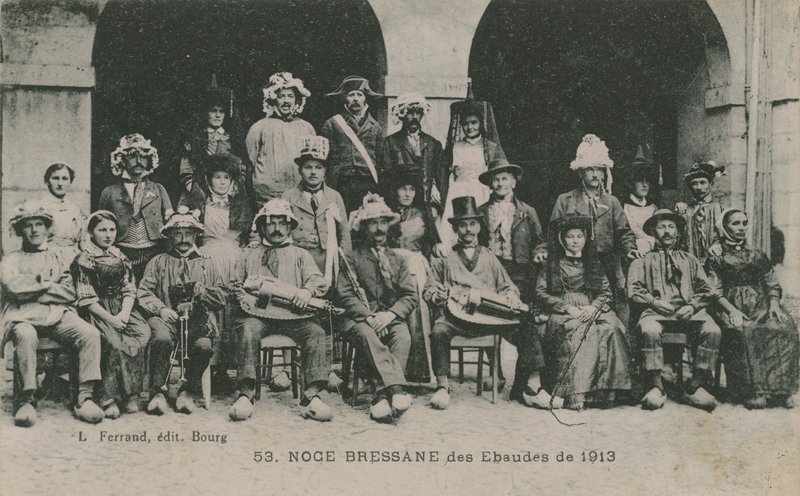 Svatba Bressan Ebaudes v roce 1913. Pohlednice odeslána v roce 1913. od French Photographer