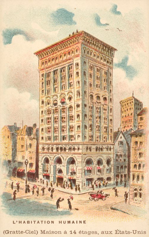 14patrový mrakodrap, USA (chromolitho) od French School