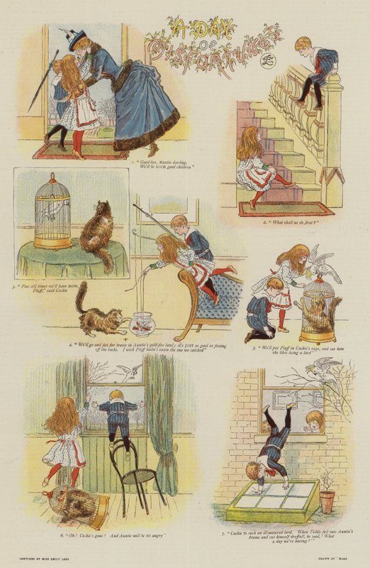 Den neštěstí (barevná litografie) od French School