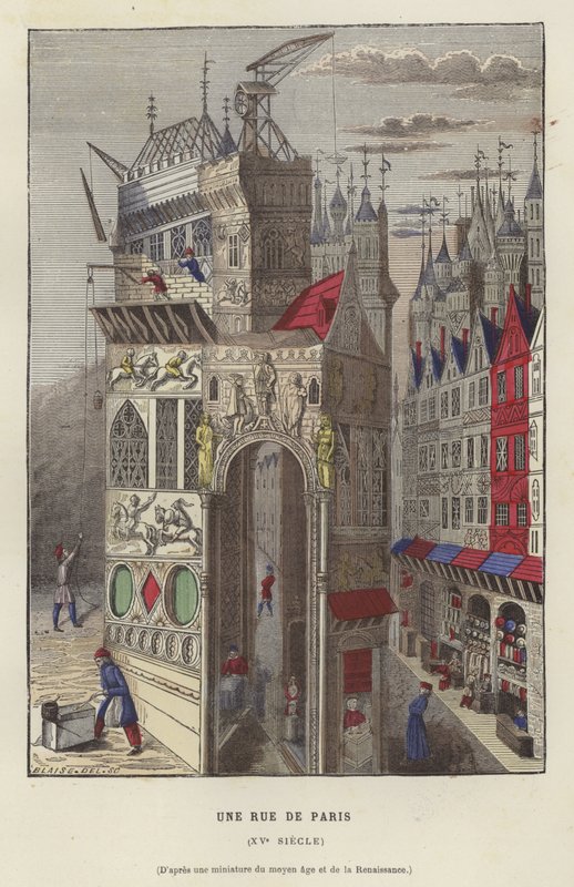 Ulice v Paříži, 15. století od French School