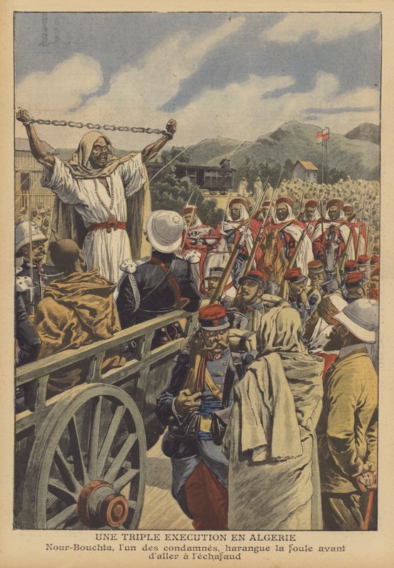 Trojité provedení v Alžírsku (barevné lito) od French School