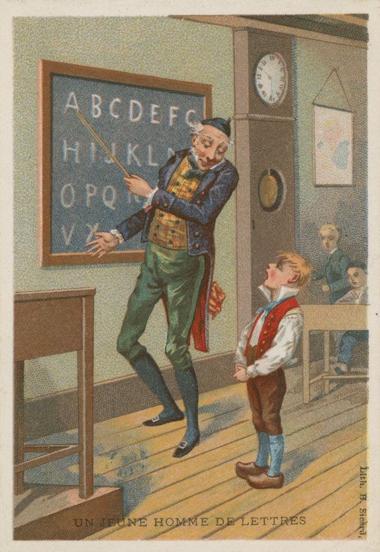 Mladý muž písmen od French School