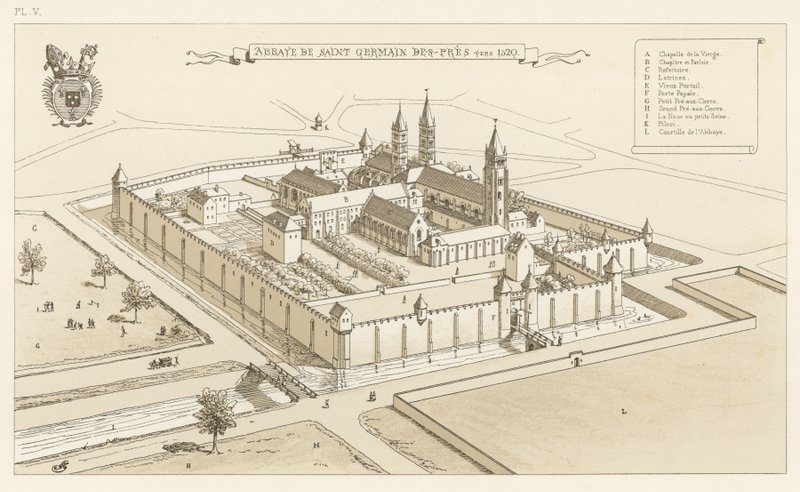 Opatství Saint Germain des-Pres, cca 1520 od French School