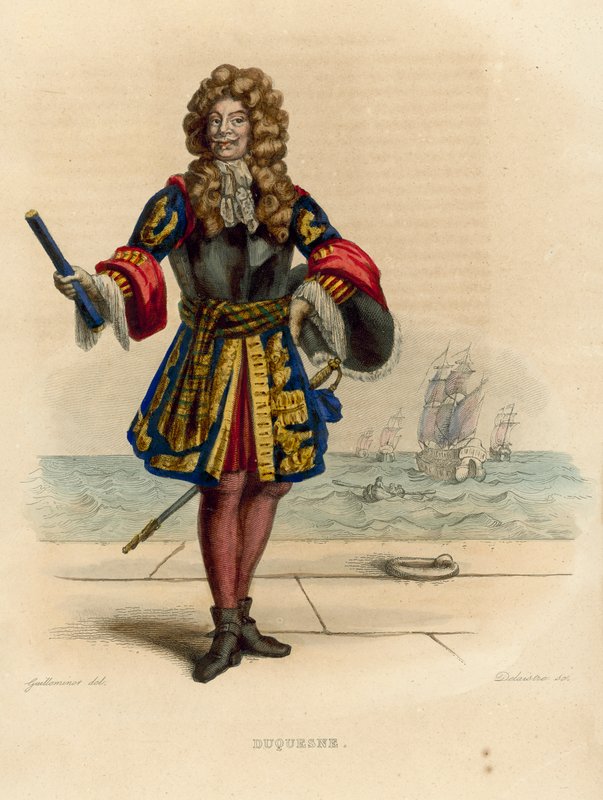 Abraham Duquesne (barevná rytina) od French School