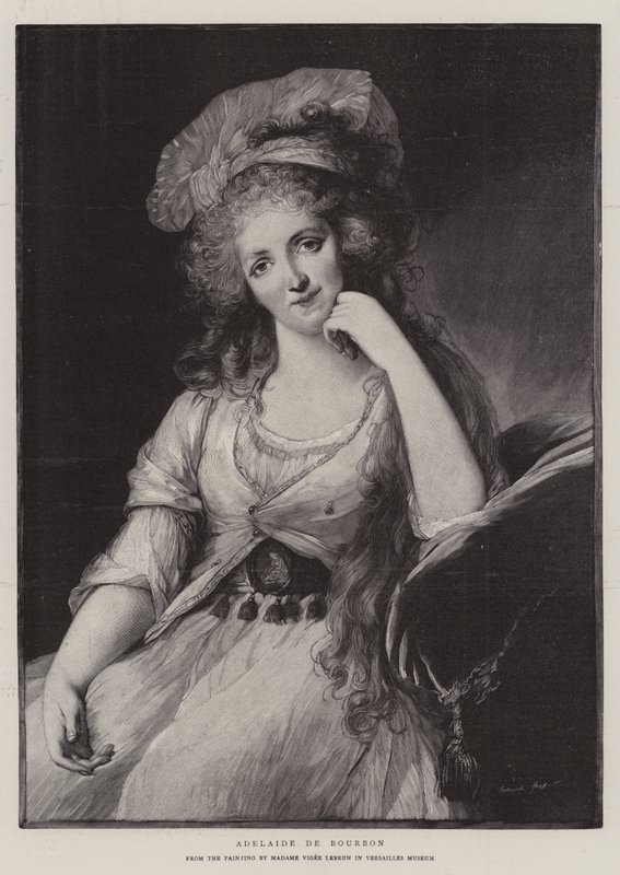 Adelaide of Bourbon (rytina) od French School