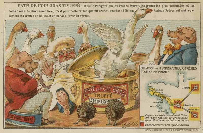 Reklama na Amieux Freres Pate de Fois Gras od French School