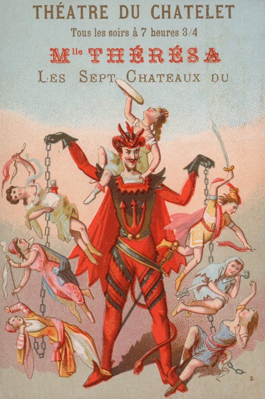 Reklama na představení v Theatre du Chatelet v Paříži od French School
